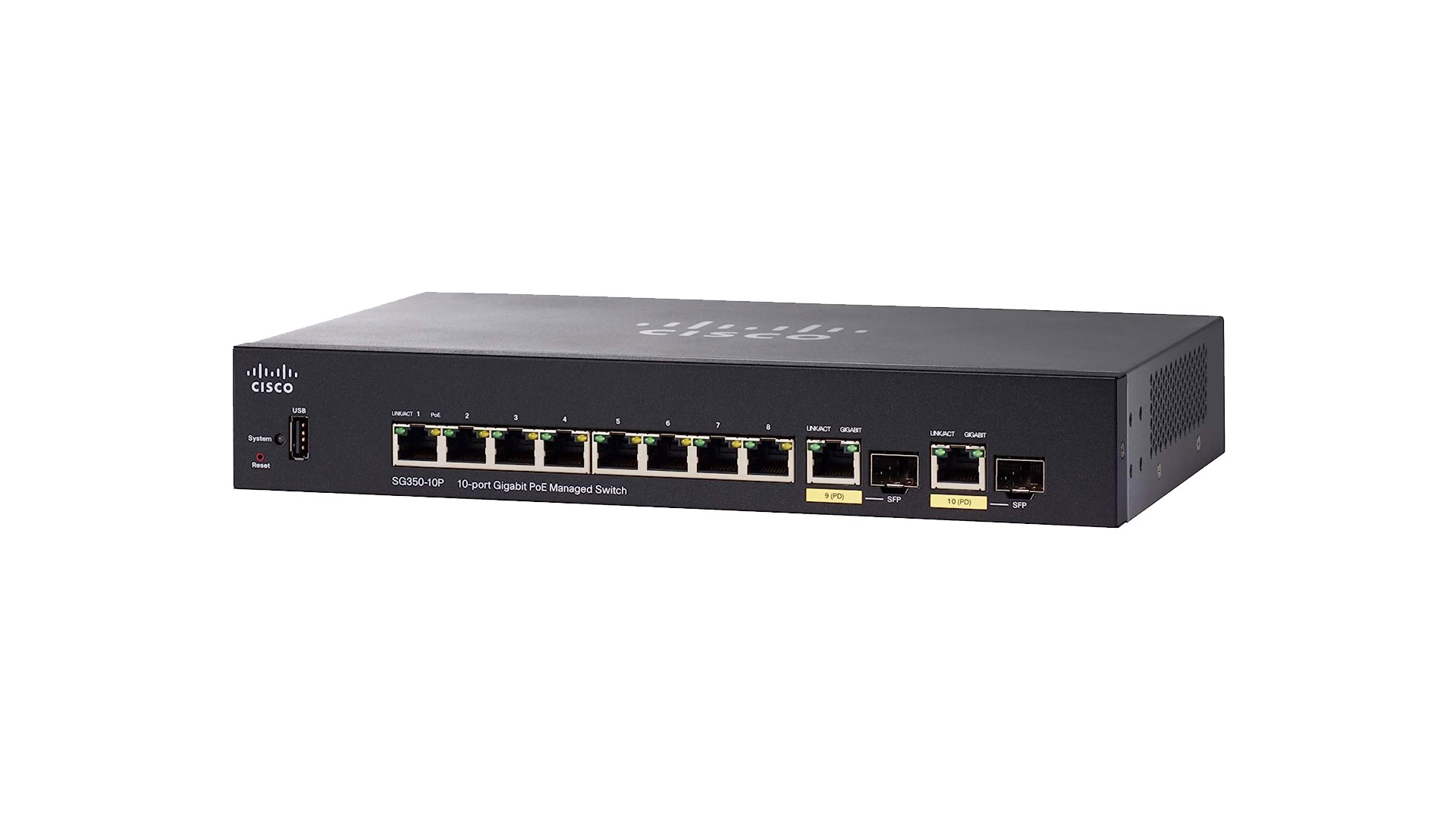Netzwerk Switch 10 Port Gigabit PoE (Cisco SG350-10P)